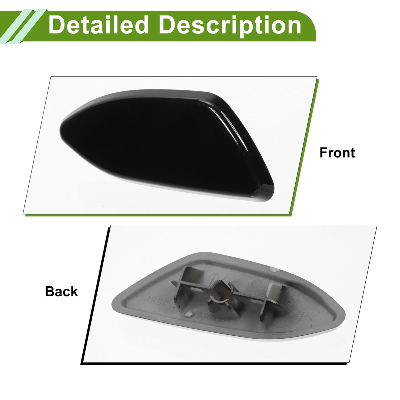 Front Right Washer Nozzle Cover Cap for Toyota Rav4 (2010–2012) 8504442150 Black
