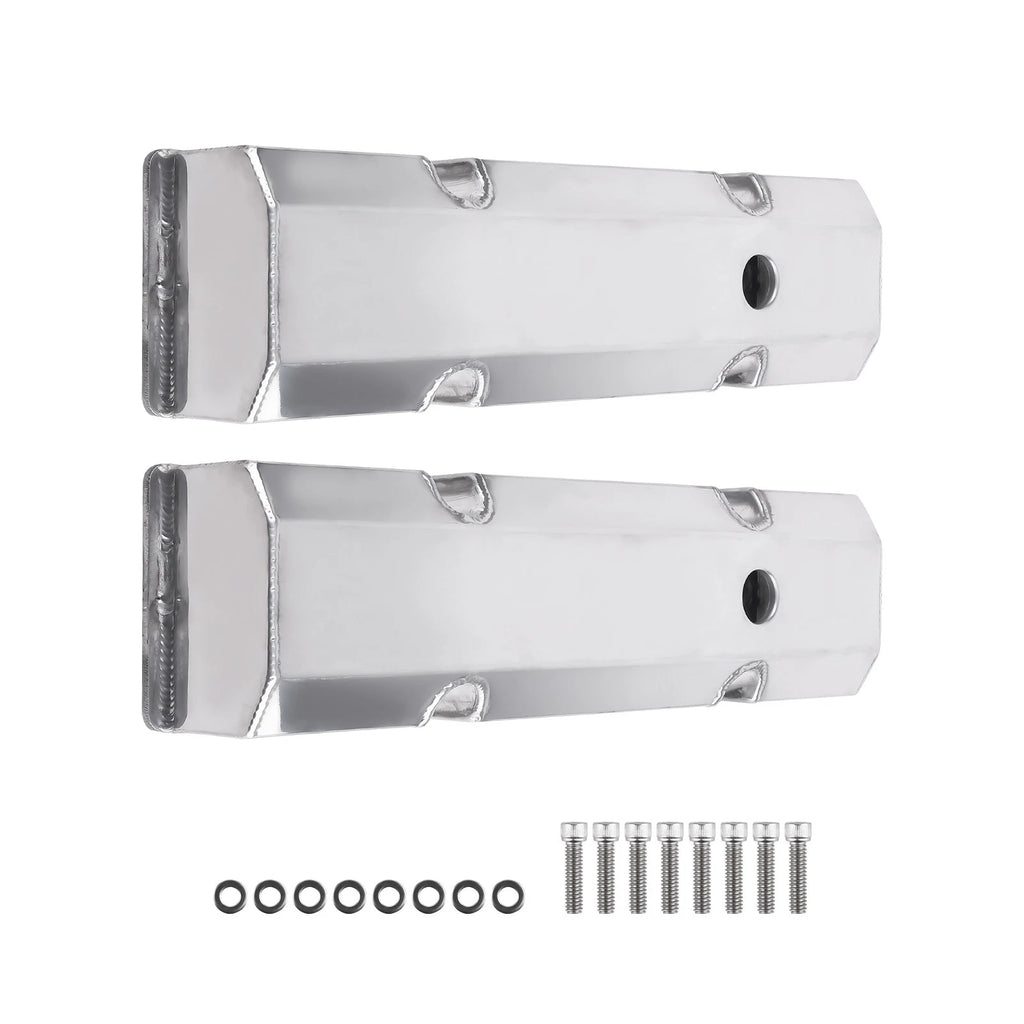 2pc Fabricated Aluminum Tall Valve Covers for Chevy Small Block 283 327 350