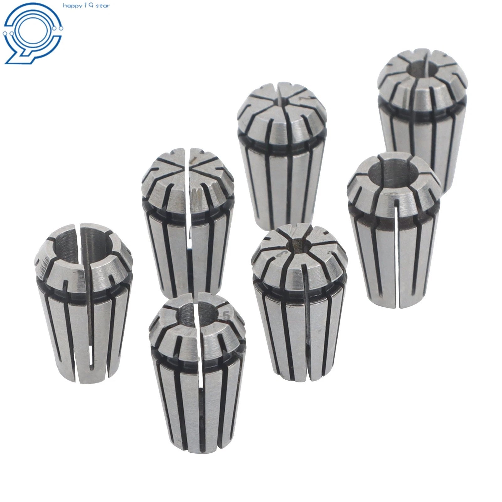 7 Piece Collet Set ER11 1mm 2mm 3mm 4mm 5mm 6mm 7mm CNC Tool