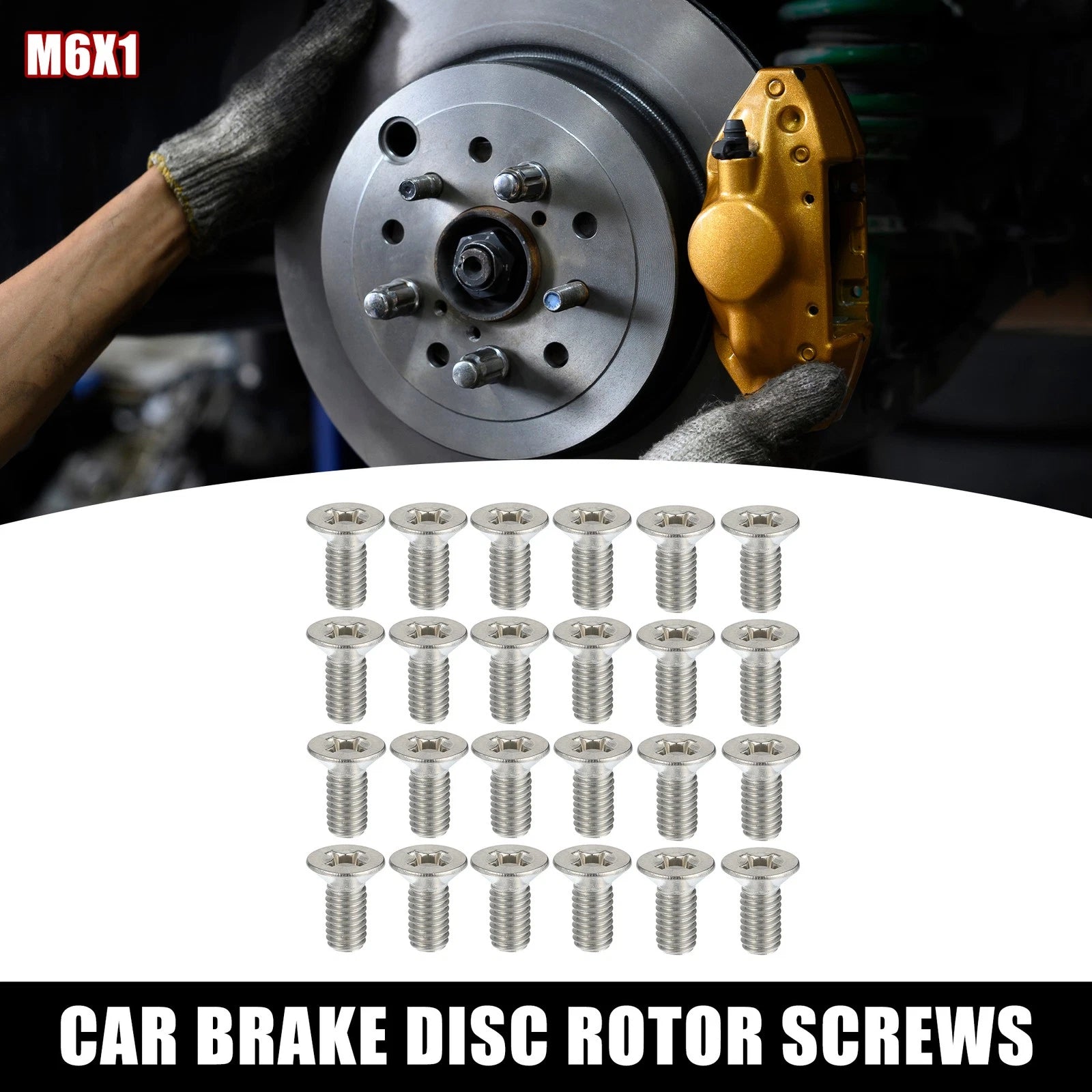 24pcs Brake Disc Rotor Screws Bolts Kit 93600-06014-0H for Honda Accord Civic (2003–2023)