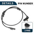 2pcs Front Left ABS Wheel Speed Sensor for Mercedes-Benz ML 500 (2000–2005) No.A1635421818