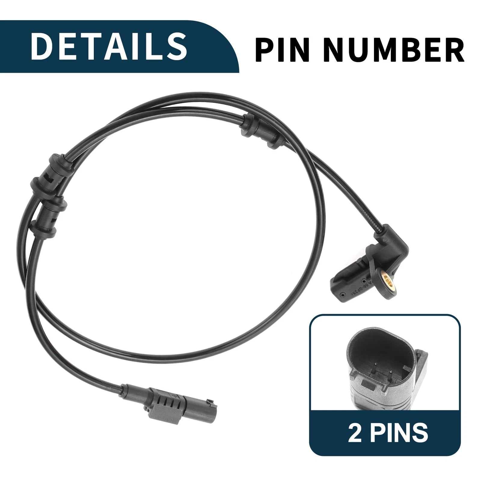 2pcs Front Left ABS Wheel Speed Sensor for Mercedes-Benz ML 500 (2000–2005) No.A1635421818