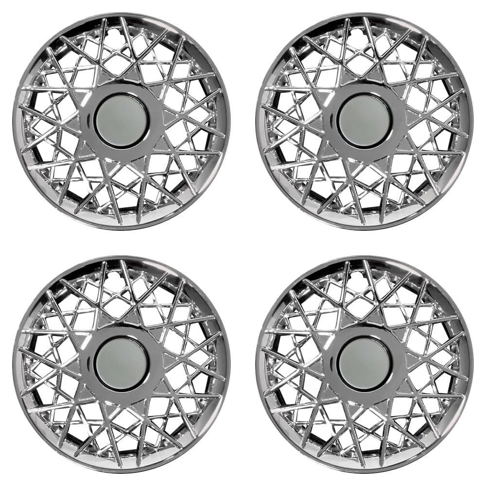 16" CHROME Spoke Wheel Covers Rim Hub Caps Hubs for 98-02 FORD CROWN VICTORIA