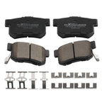 Set of 4 Rear Ceramic Brake Pads for Honda Accord Civic CR-Z Prelude S2000 (D537)