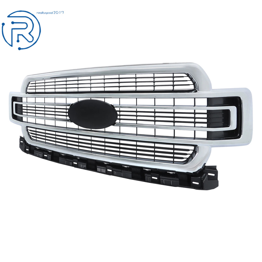 Chrome Front Bumper Upper Grille Mesh for Ford F150 (2018-2020)