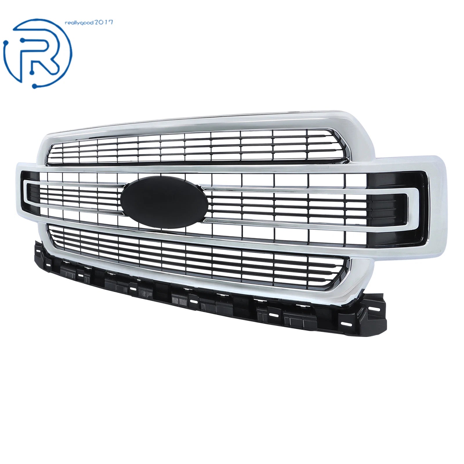 Chrome Front Bumper Upper Grille Mesh for Ford F150 (2018-2020)