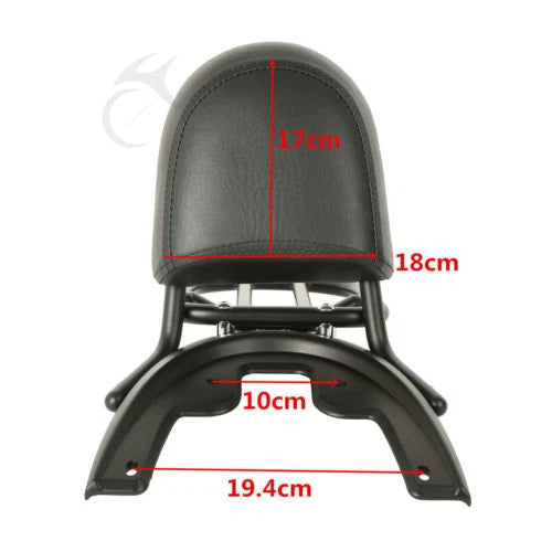 Sissy Bar Backrest Pad Rack Baseplate for Harley V-Rod (2002–2006)