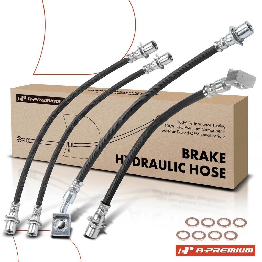 Set of 4 Rear Brake Hydraulic Hoses for Chevrolet Tahoe GMC