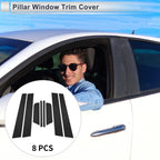 8 Pcs Door Pillar Window Trim for Mazda 3 Axela (2006–2012) Black