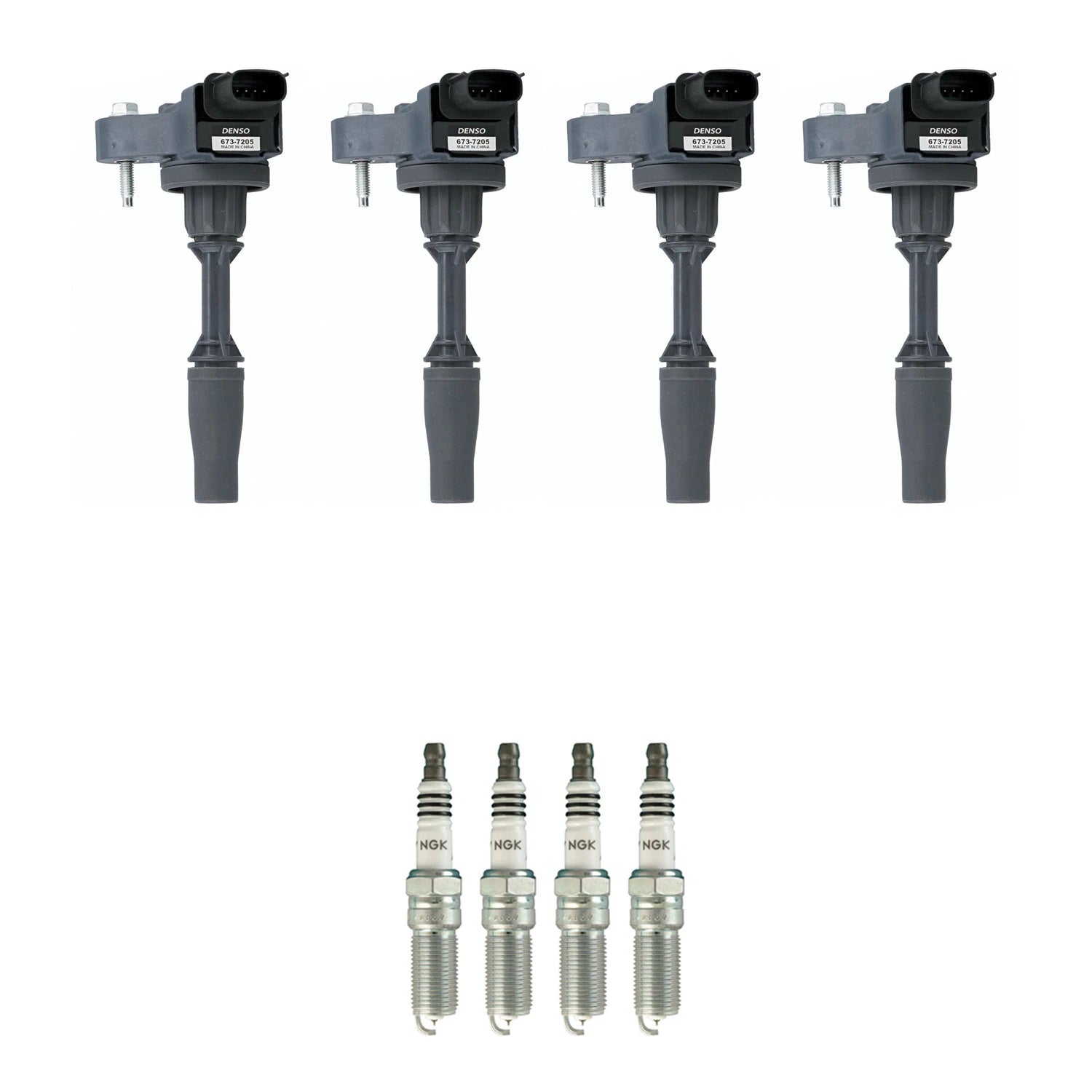 Set of 4 Ignition Coils & NGK Iridium Spark Plugs for Colorado Impala (2015–2020)