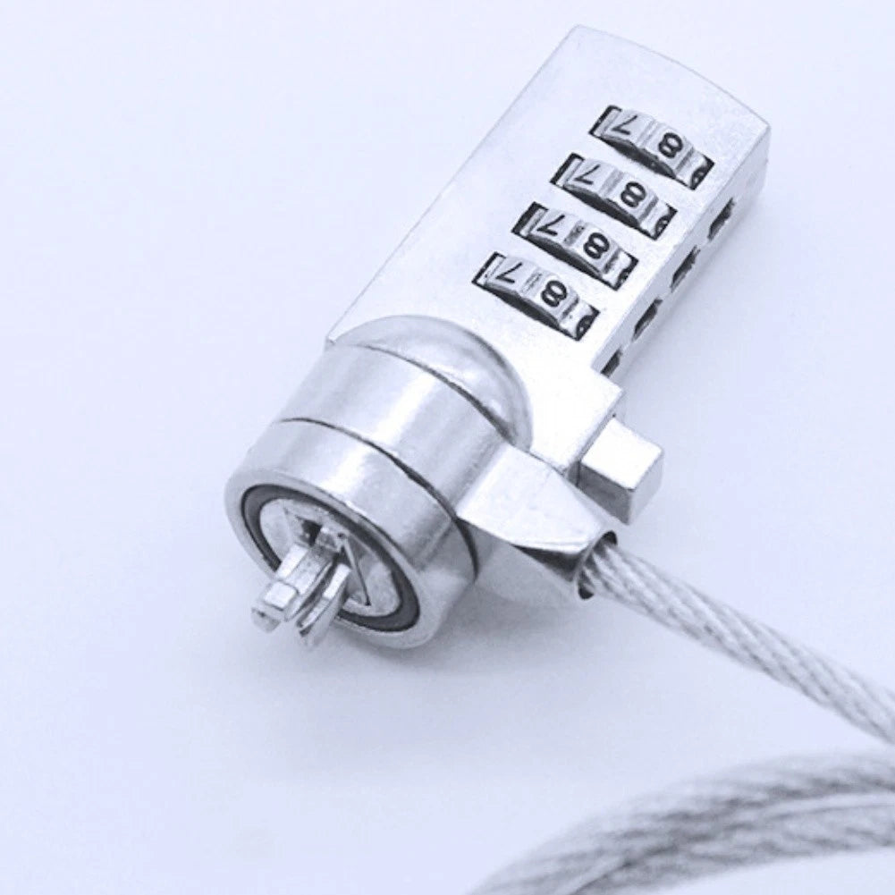 4-Digit Resettable Steel Wire Rope Combination Lock for Laptop