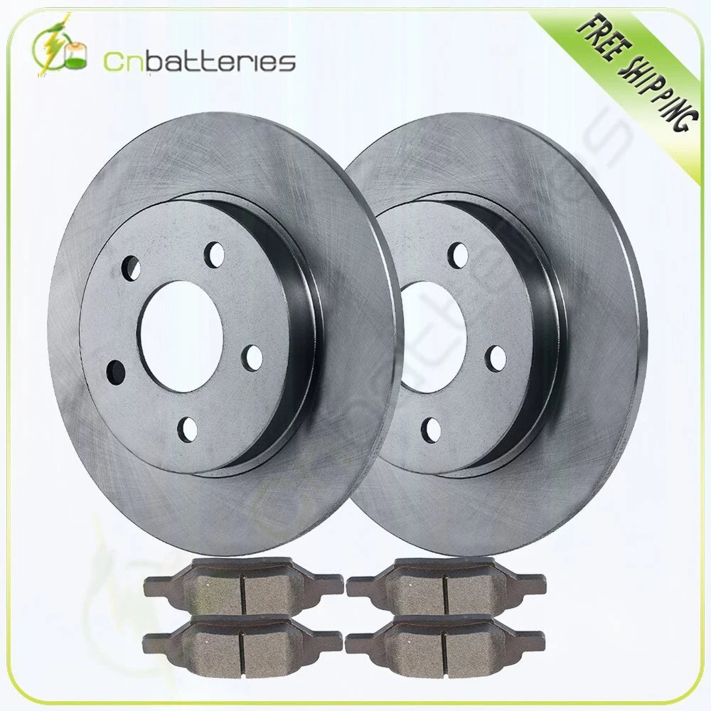 Rear Brake Pads and Rotors for Chevrolet Cobalt (2006–2008) Pontiac G6 (2005–2010)