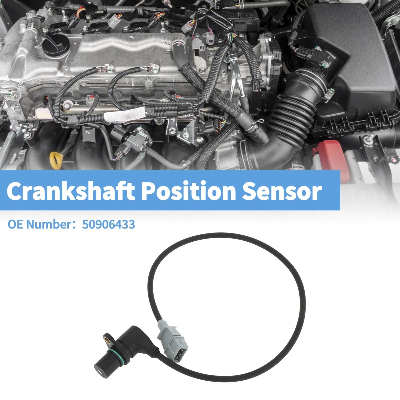 Crankshaft Position Sensor for Audi A4 Base 1.8 (1997–2000) No. 50906433