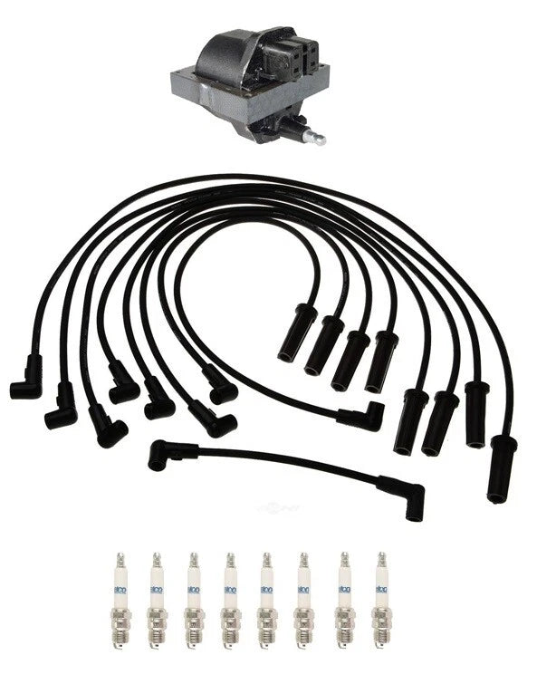 Ignition Wires & Spark Plugs Kit for Chevrolet G30 P30 R2500 Suburban (V8)