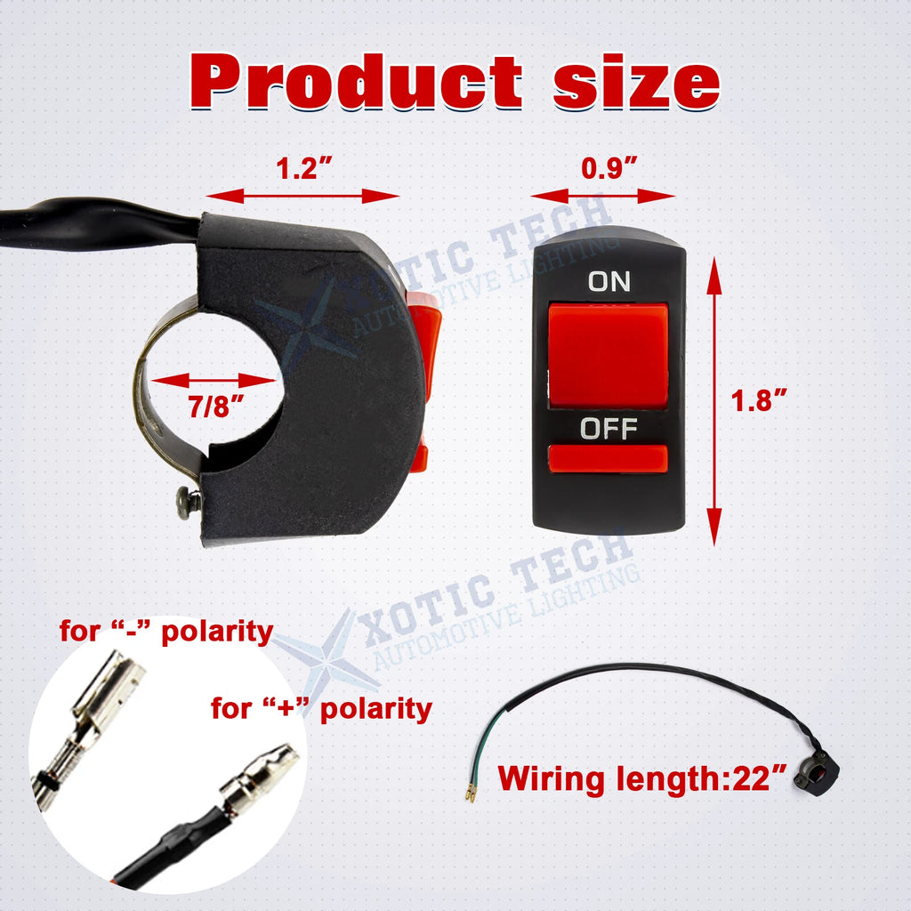 Handlebar Kill Switch Headlight Toggle for Taotao U5 U7 U2 (2011-2024)