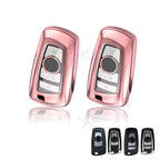 2PCS Pink Remote Control Key Fob Shell Cover for BMW 2-5 Series (2016–2020)