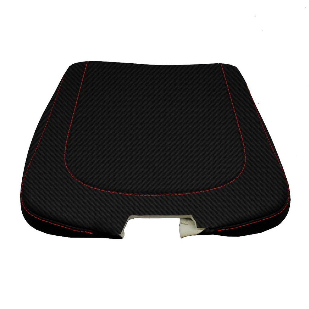 Console Armrest Jump Seat Carbon for Dodge Ram (2013–2018) Red Stitch