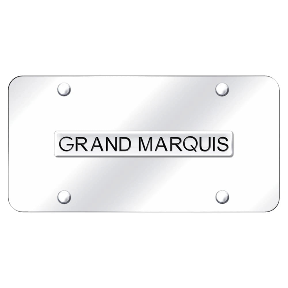 Chrome Name on Chrome Plate - Officially Licensed for Mercury Grand Marquis