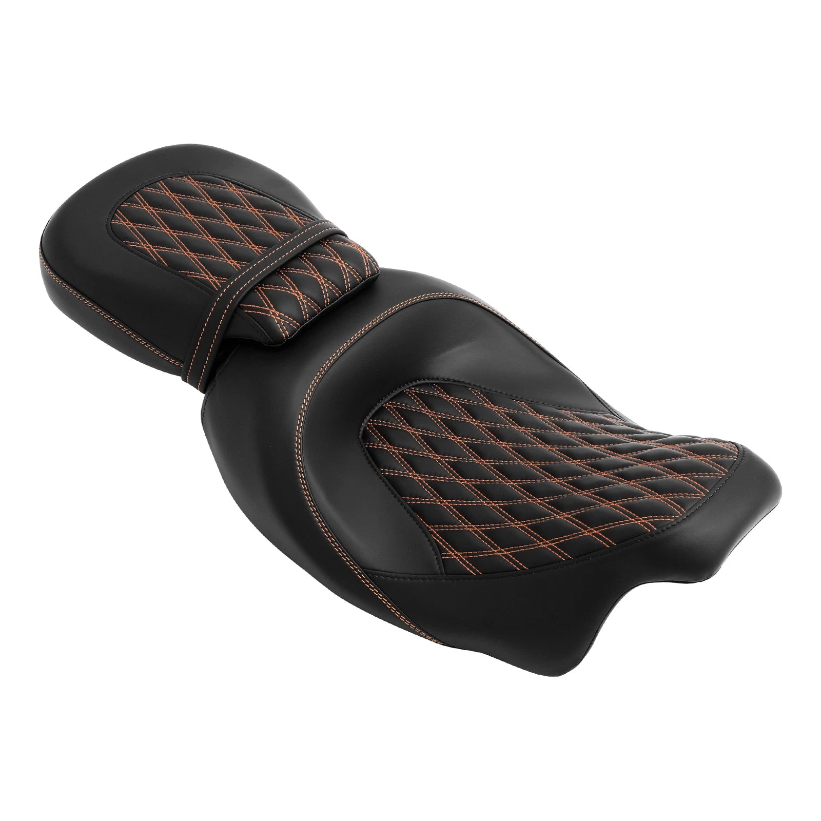 Gel Seats for Harley CVO Road Glide (2009–2023) - Black/Orange