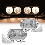 Pair Aluminum Clear Headlights for Peterbilt 379/389 (2000–2023)