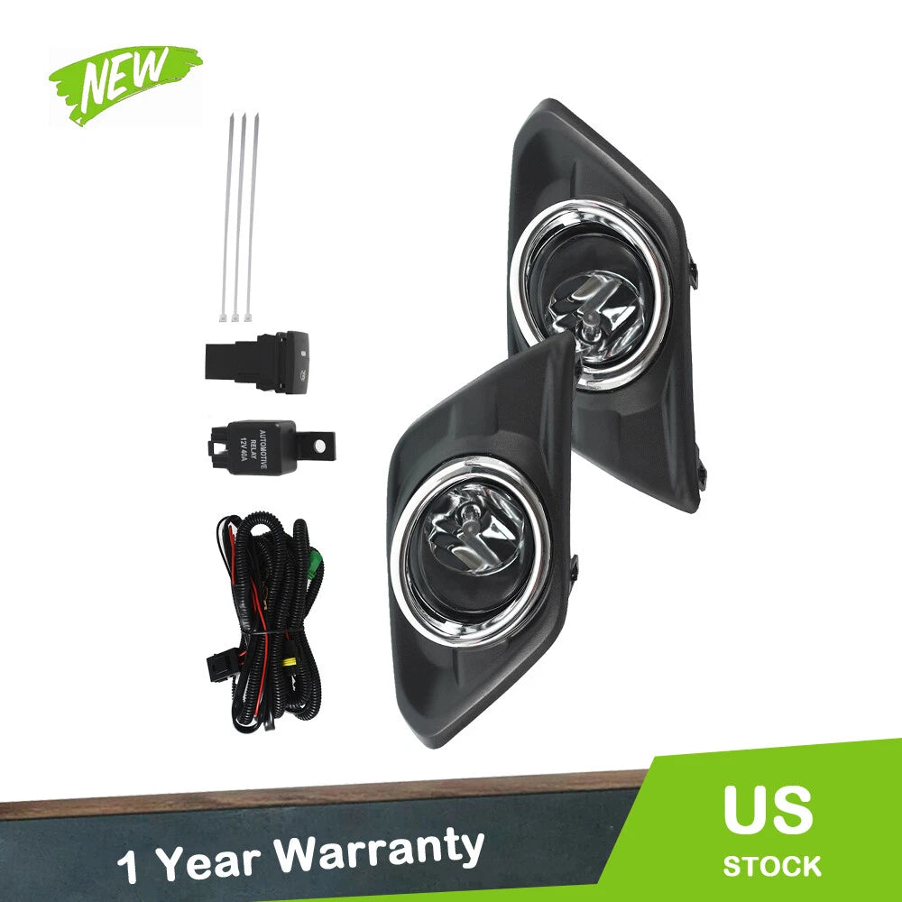 Fog Lights Lamps Kit with Switch & Wiring for Nissan Rogue (2014–2016)