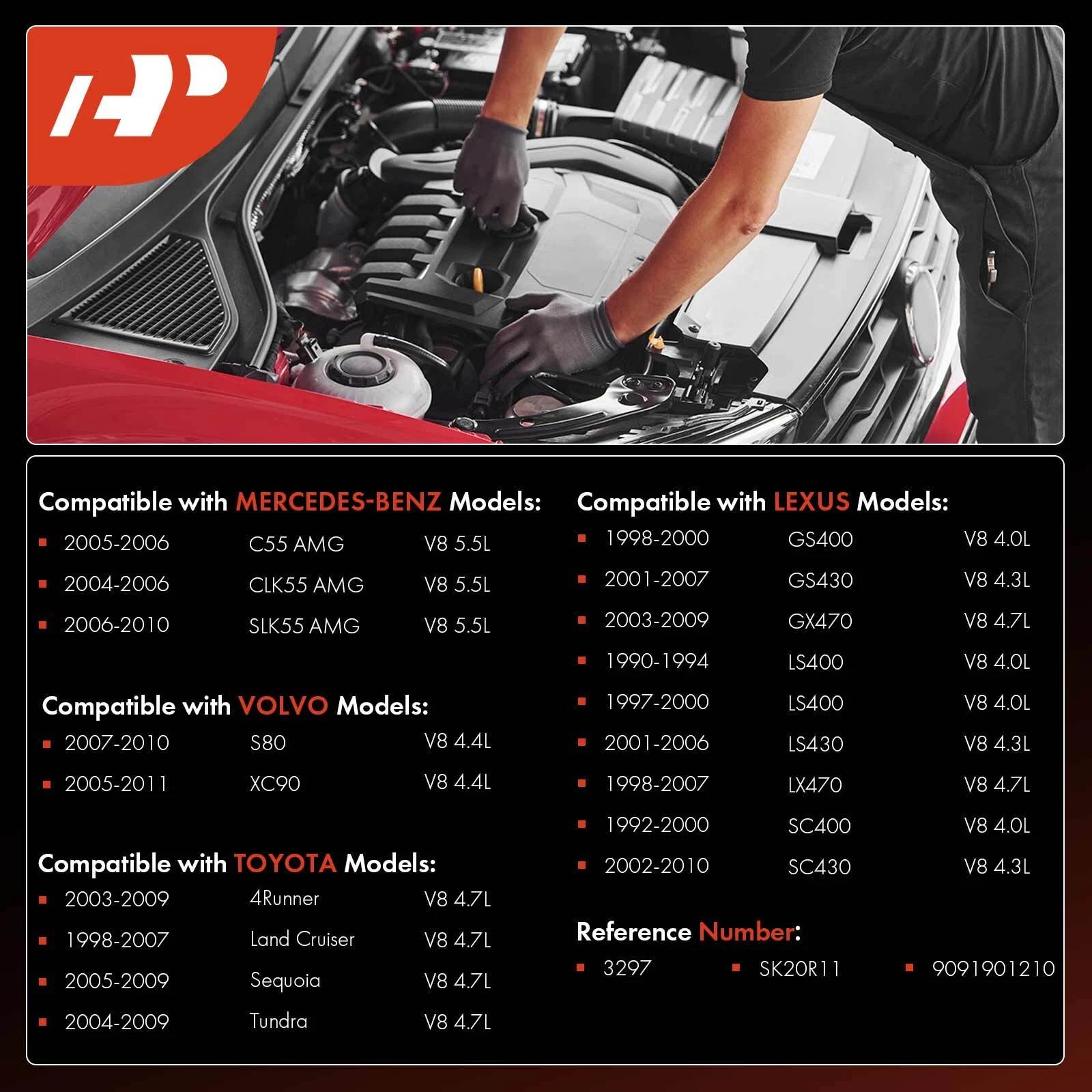 Iridium & Platinum Spark Plugs for Toyota Tundra 2005–2009 (8)