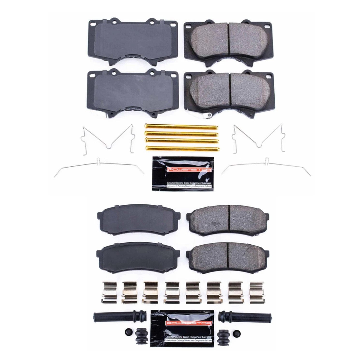 PowerStop Z23 Carbon Fiber Ceramic Brake Pad Kit for 4Runner GX460 (2010–2023)