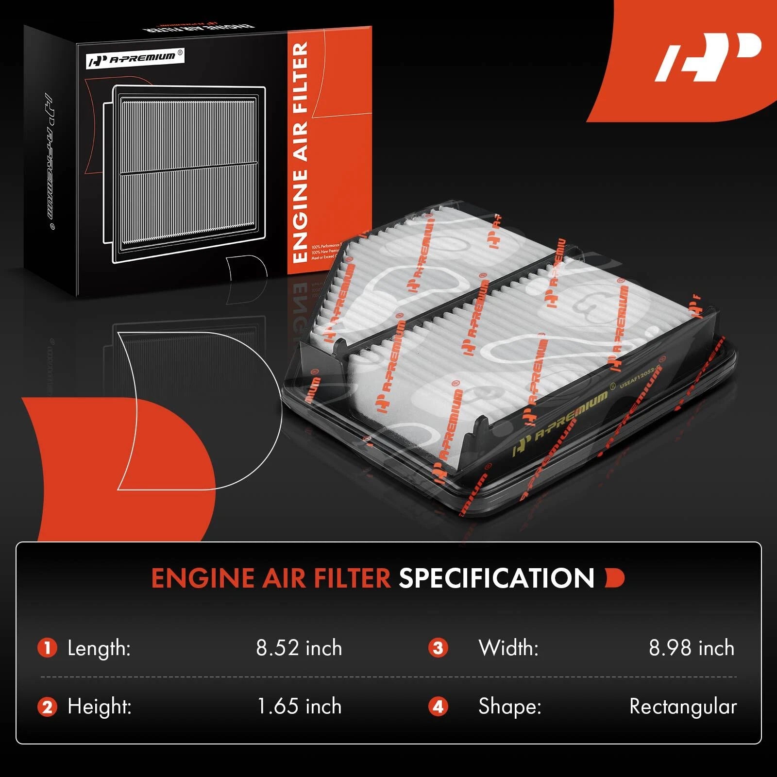 2X Engine Air Filter for Honda HR-V (2016-2022)