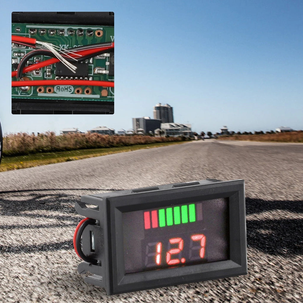 LED Digital Voltmeter Gauge 12V-60V for Car Marine Motorcycle