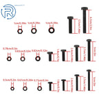 Set of 240 Hex Head Cap Bolts and Nuts Combination Kit Carbon Steel