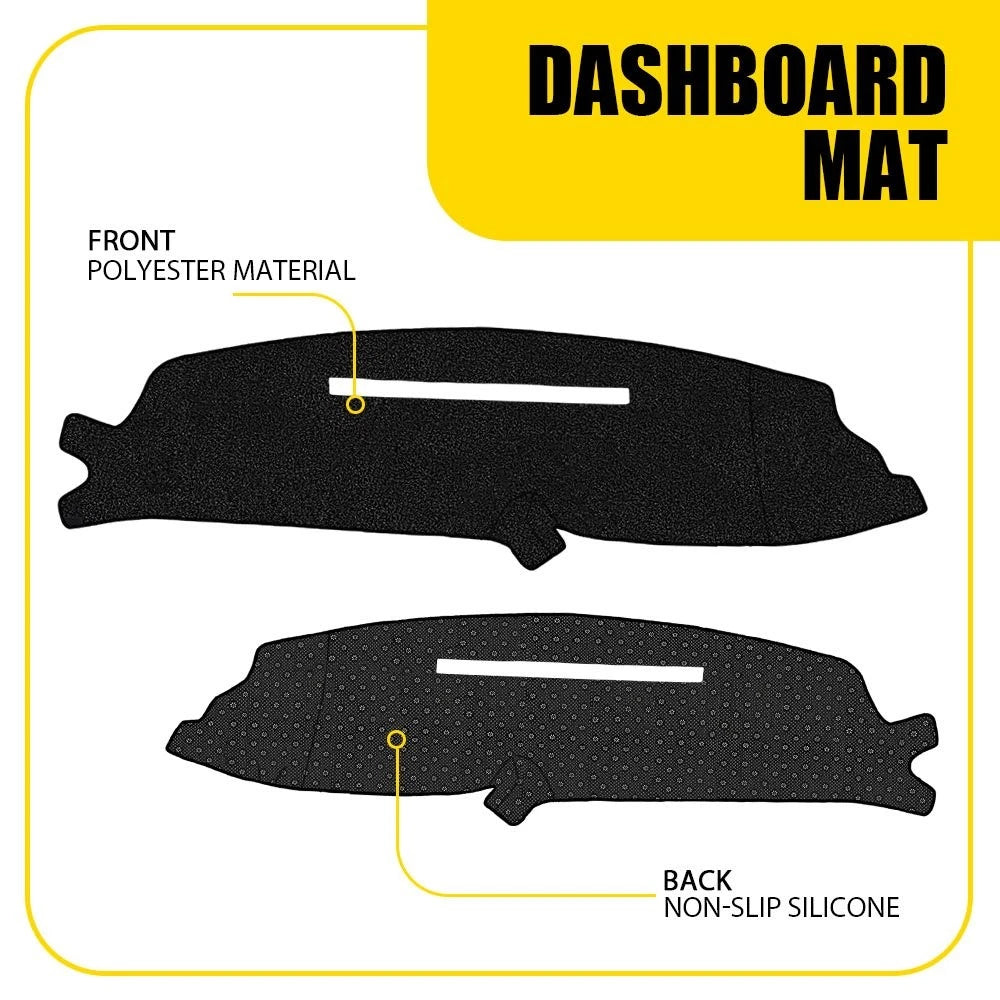Anti-Slip Dashmat for Chevrolet GMC (Black, 2000–2023)