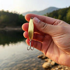 Spinner Bait Lure Set of 4 (1.8cm, 2cm, 4.7cm, 5.3cm, 6.1cm) Silver Gold Finish
