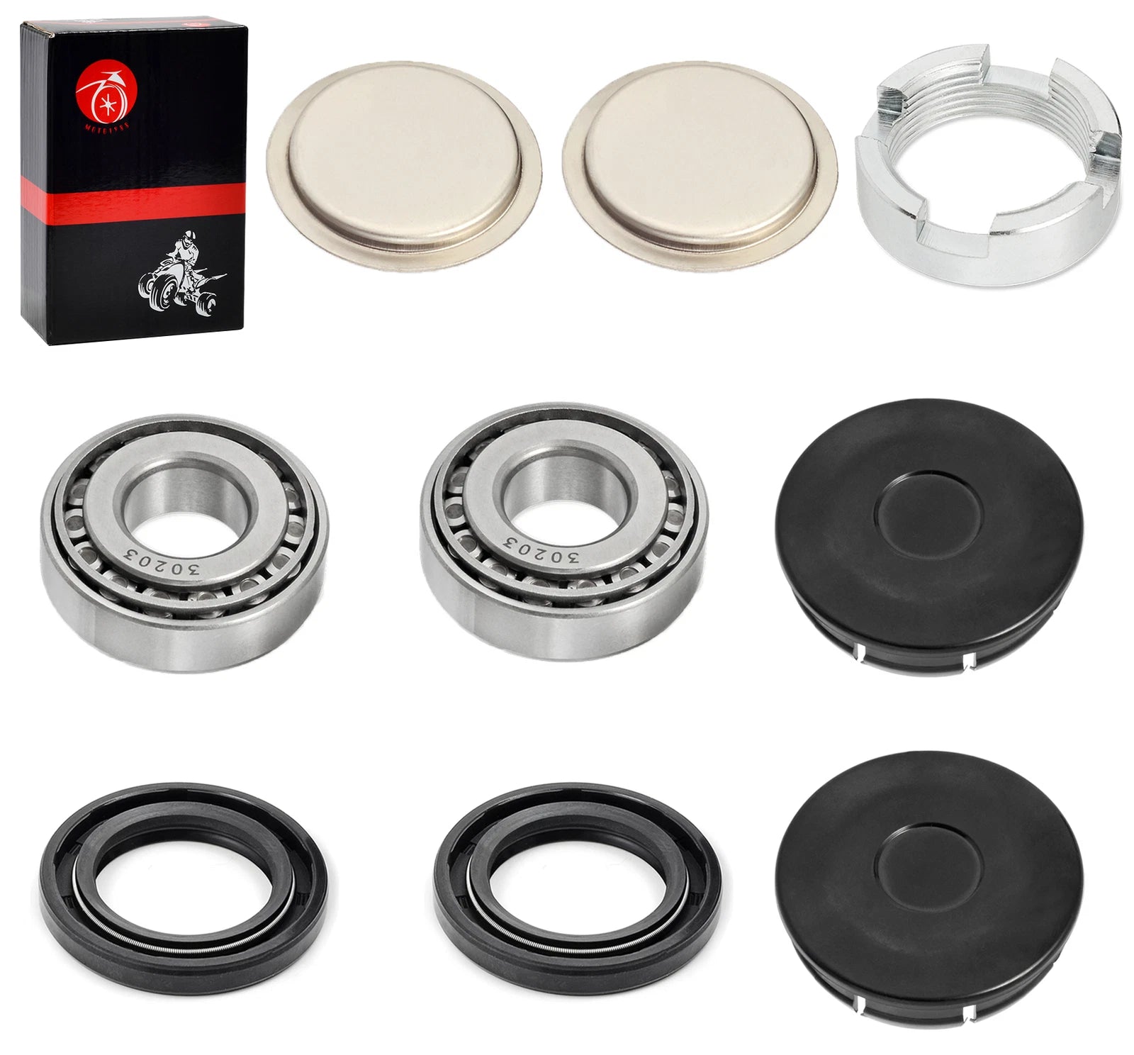 Swingarm Bearing Seal Nut & Cap for Honda Foreman Rubicon 400 450 500 Recon 250 (2000–2023)