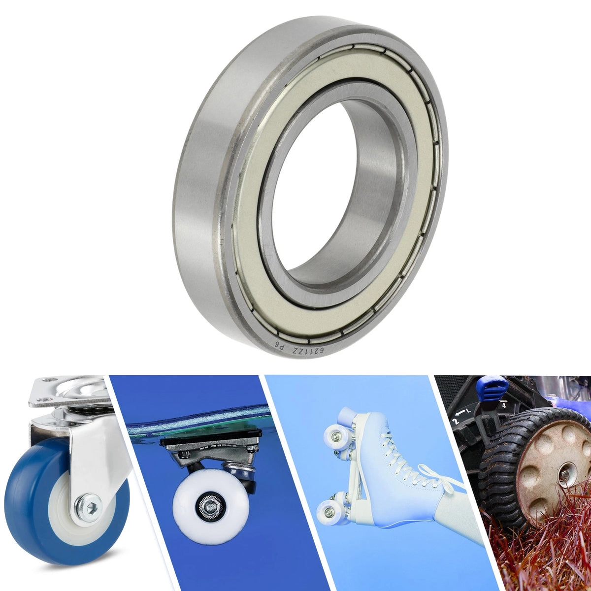 1 Pc 6211ZZ Deep Groove Ball Bearing P6 for Scooter Skateboard (55x100x21mm)