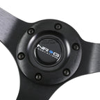 NRG RST-036BSB-BK 35CM Deep Dish Anodized Aluminum Wooden Steering Wheel