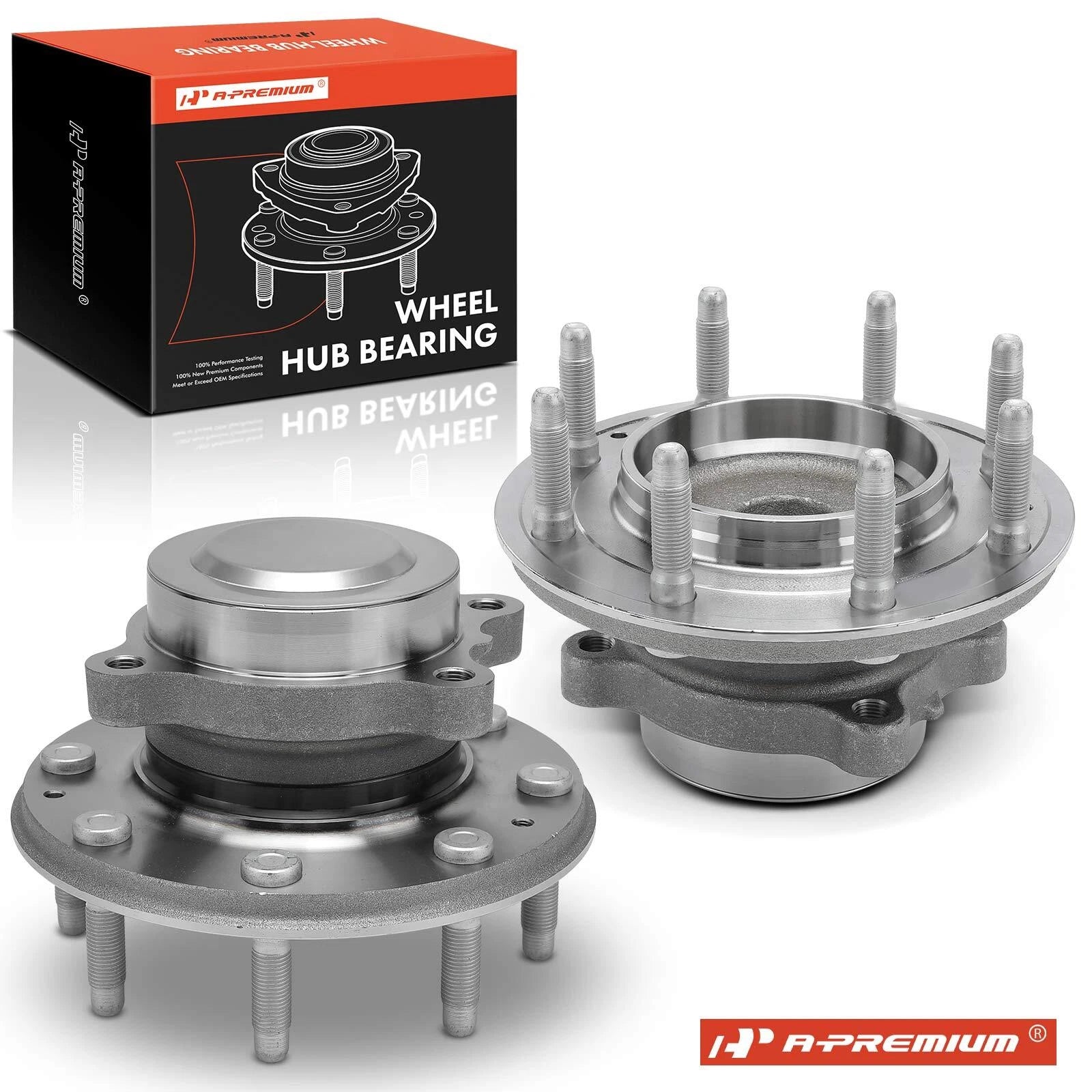 2X Front Wheel Hub & Bearing Assembly for Chevrolet Silverado 2500 HD (2001–2019)