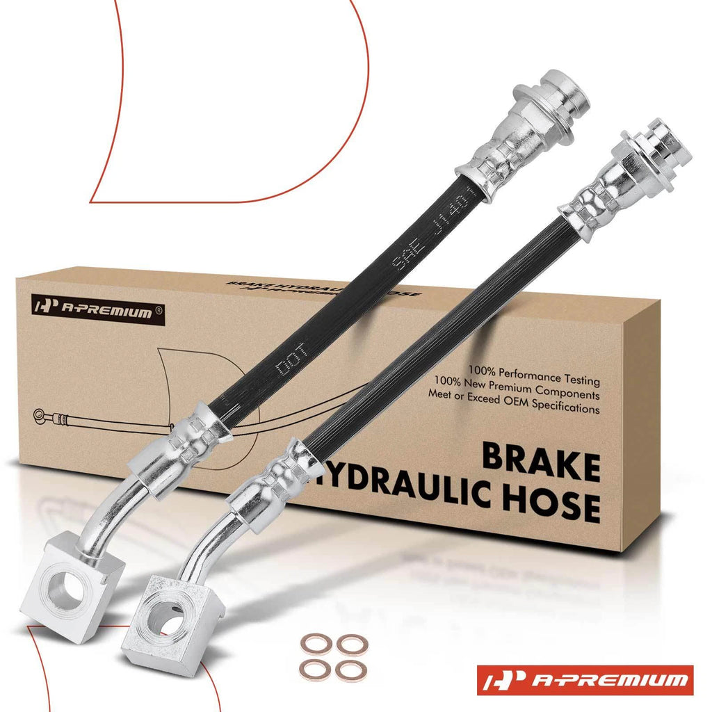 2X Rear Outer Brake Hydraulic Hose for Chevy Cobalt Pontiac Saturn (2005–2010)
