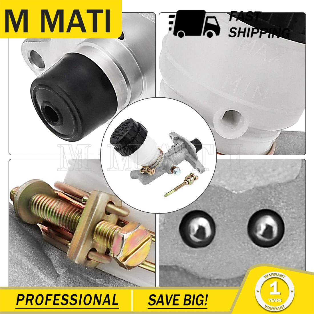 Rear Brake Master Cylinder Pump for Yamaha Rhino YXR 450 660 (2004–2009) 5UG-2583T-00-00