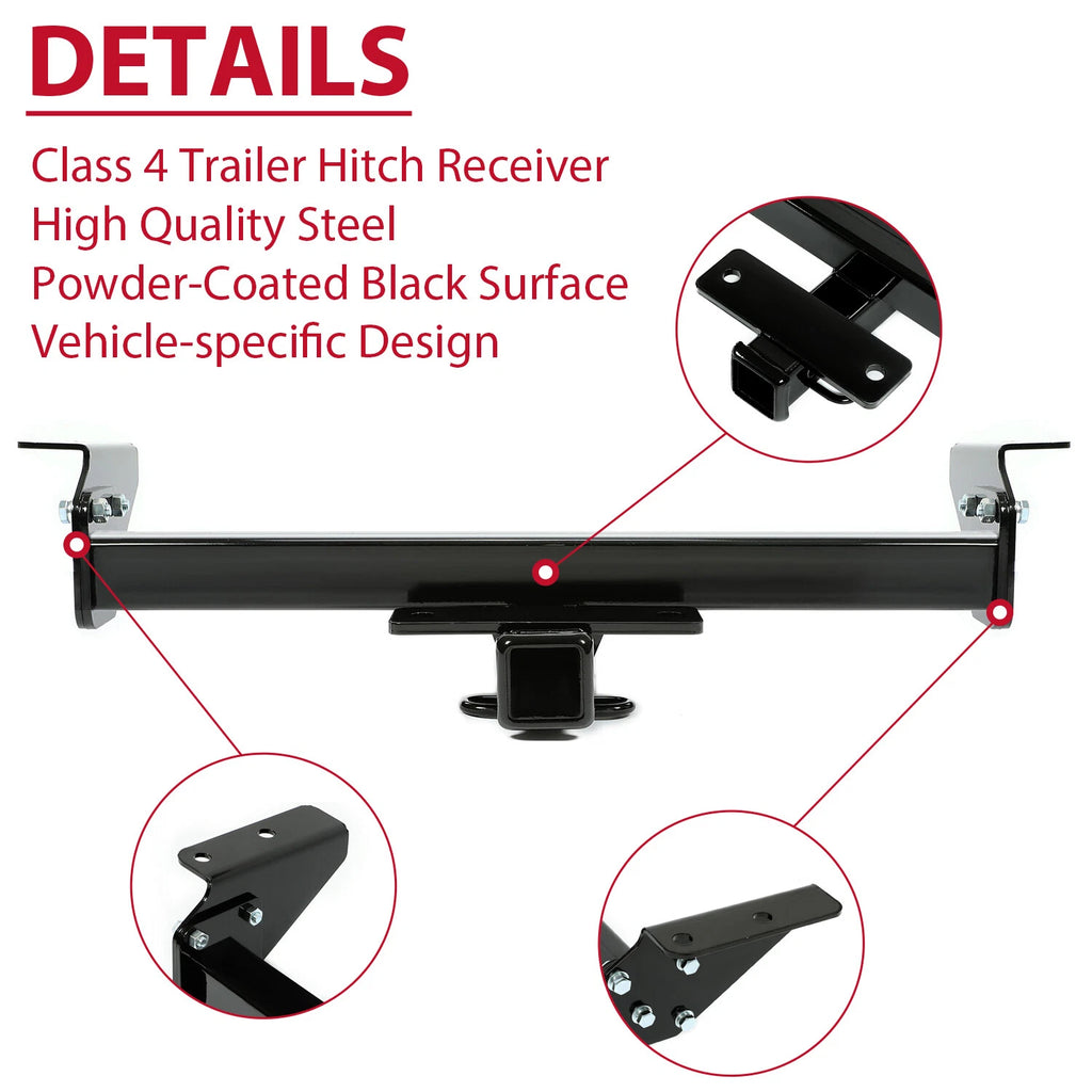 Class 4 Trailer Rear Bumper Tow Hitch Receiver 2" for Toyota Tacoma (2016–2023)
