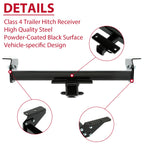 Class 4 Trailer Rear Bumper Tow Hitch Receiver 2" for Toyota Tacoma (2016–2023)