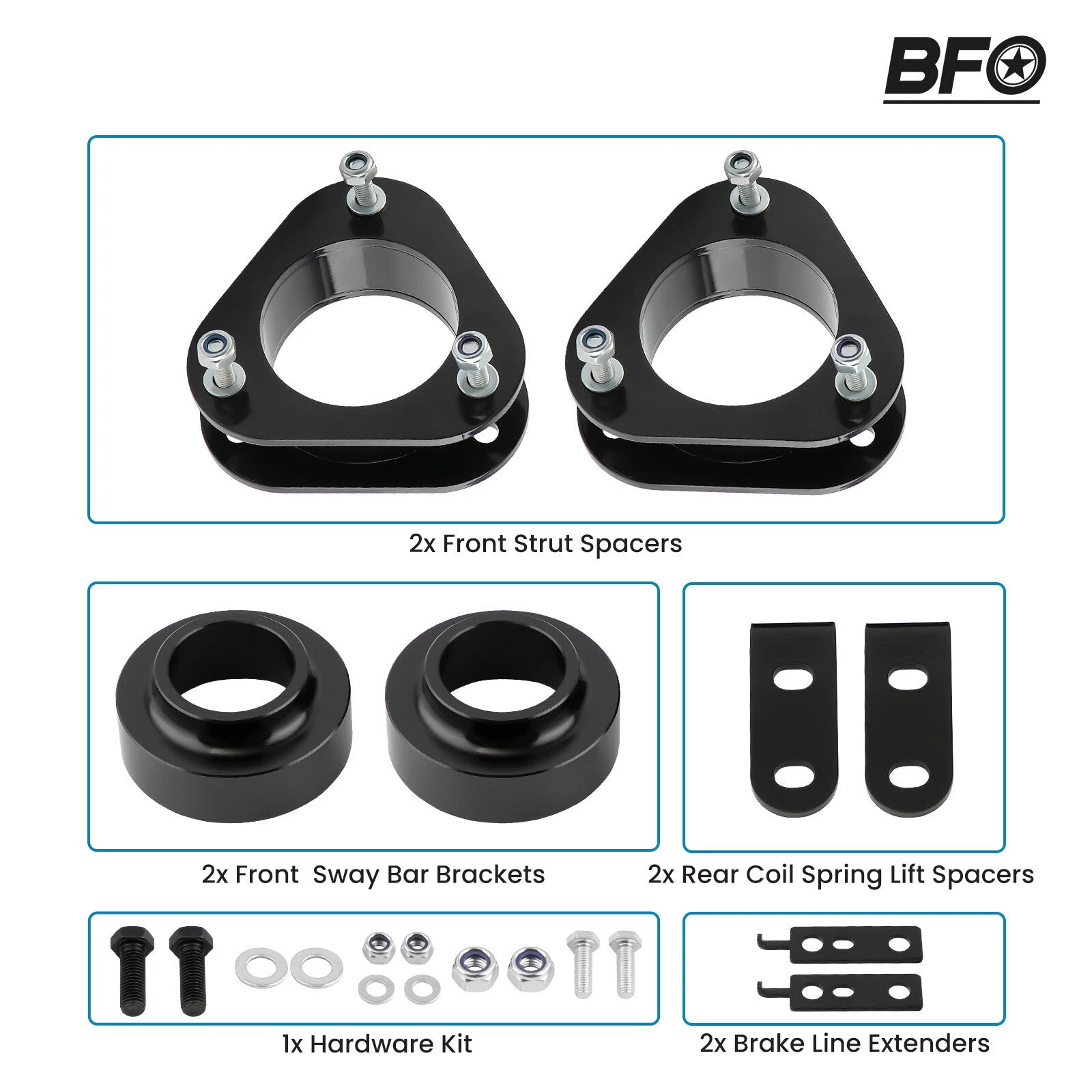 2" Front 1.5" Rear Leveling Lift Kit for Toyota RAV4 (2006–2018)