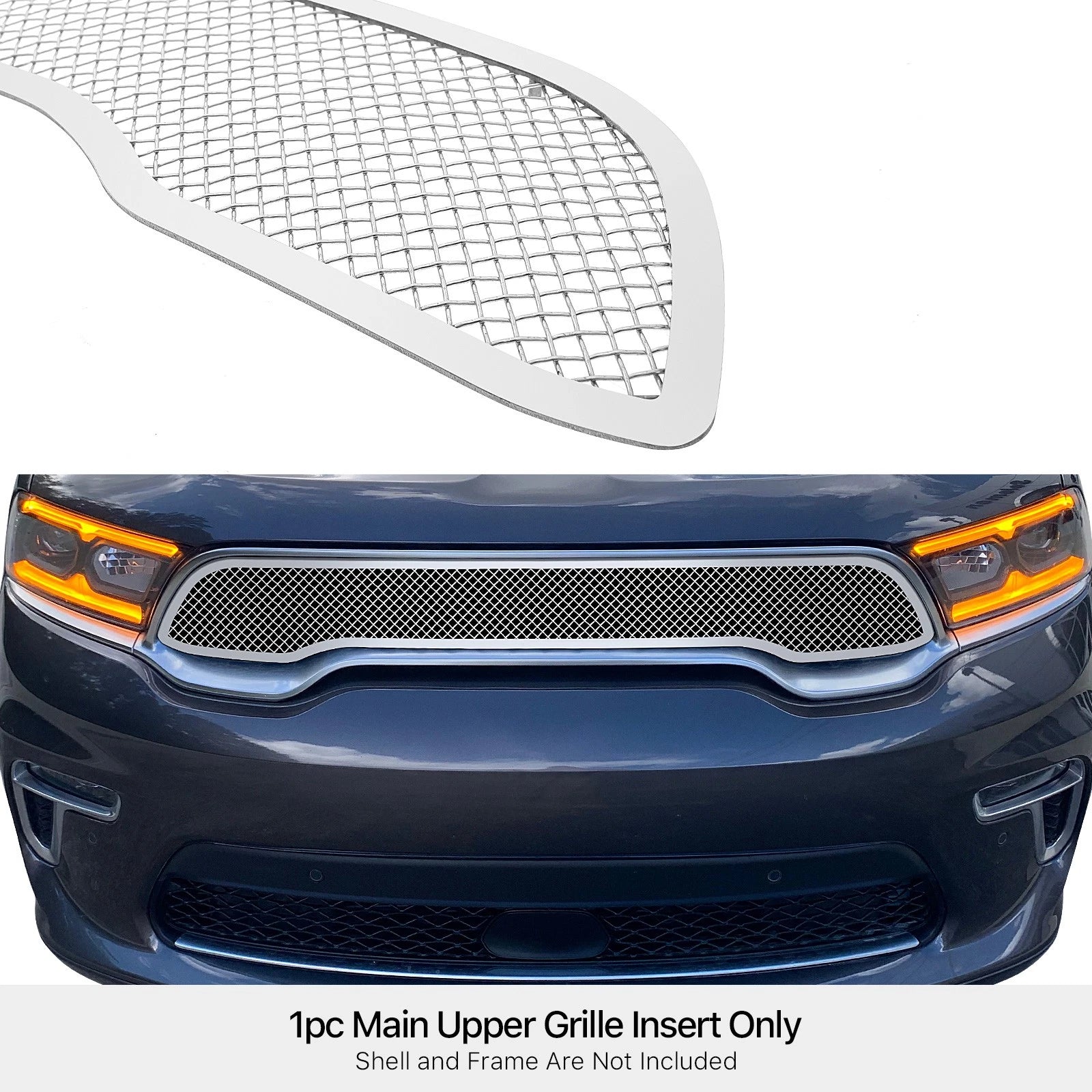 Stainless Chrome Mesh Grille Insert for Dodge Durango (2021-2024)