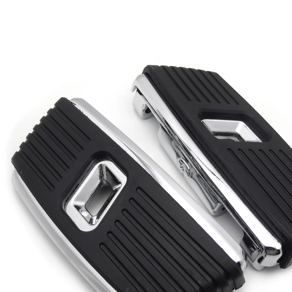 Hana Square Passenger Footboard Black for Harley Dyna Softail (2000–2019)