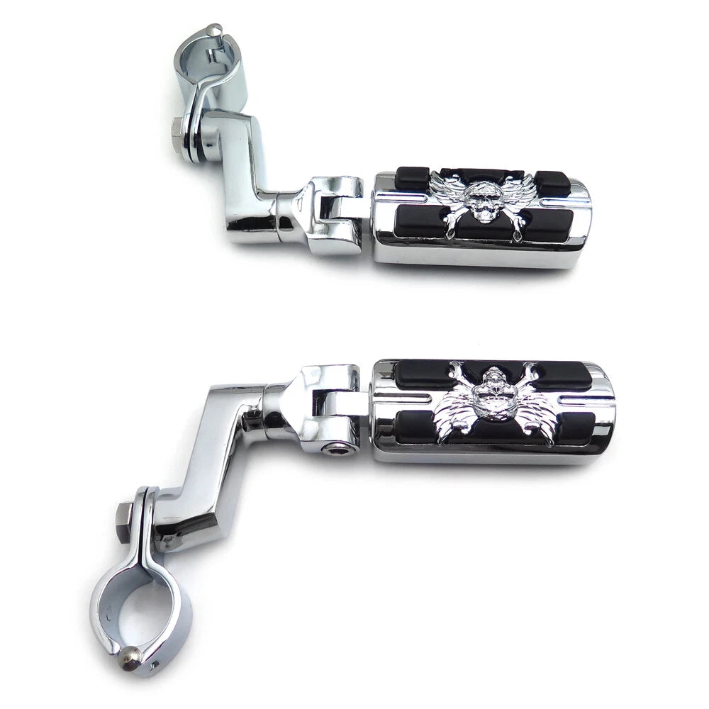 1.25" Foot Peg Clamps for Harley Sportster Touring Road King Street Glide (2004–2023)