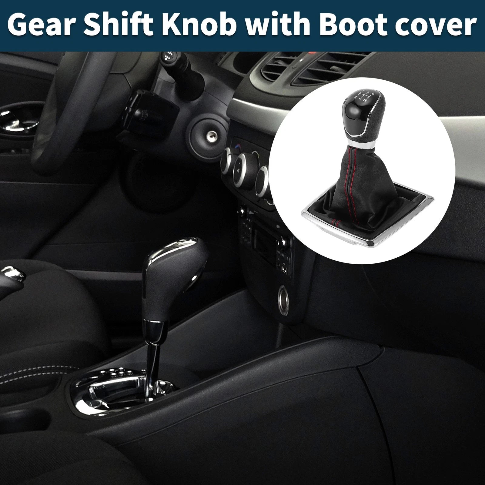 5 Speed Manual Gear Shifter Knob with Cover for Ford Focus MK2 (2006–2011)