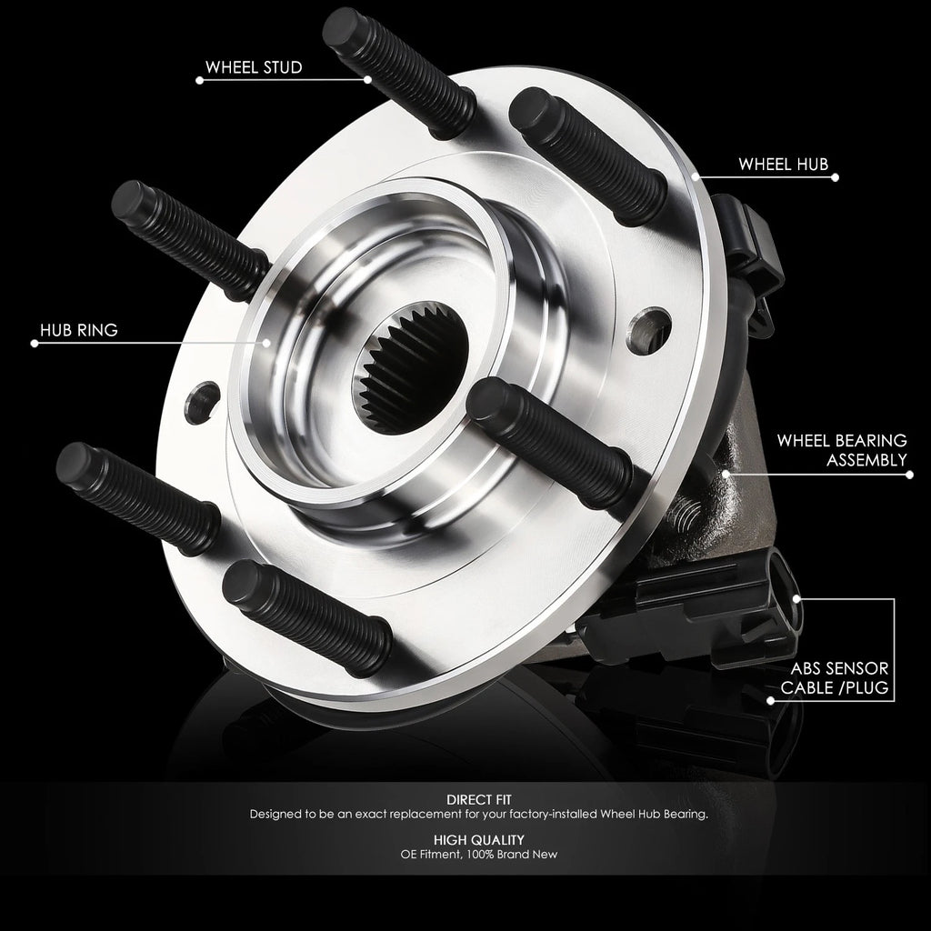 Set of 2 Front Wheel Bearing Hubs for Chevy SSR, Trailblazer, GMC Envoy (2002–2009)
