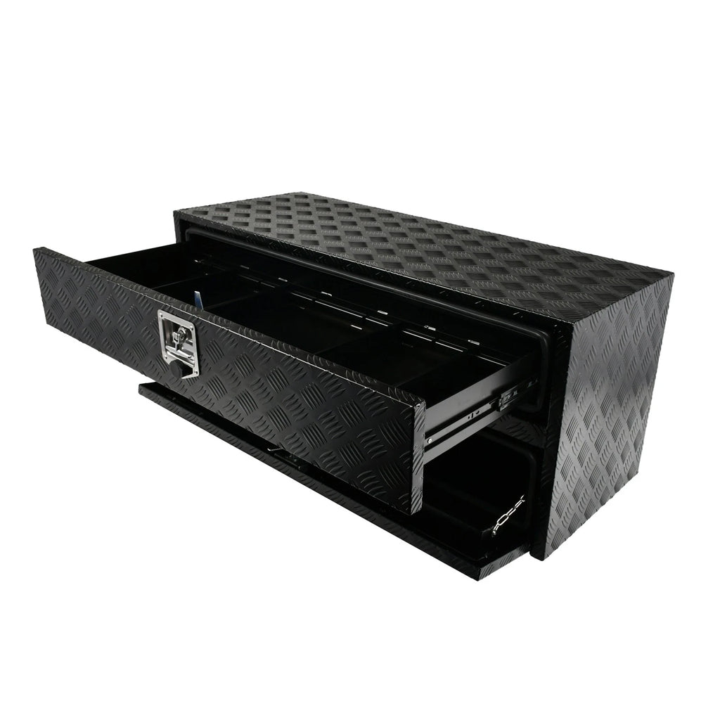 Aluminum Underbody Tool Box for Truck (48"X18"X20") - Black