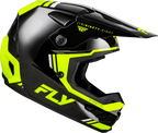FLY Racing Kinetic Verdict Off-Road Helmet for Large Size (Black/Hi-Vis Yellow/Grey)