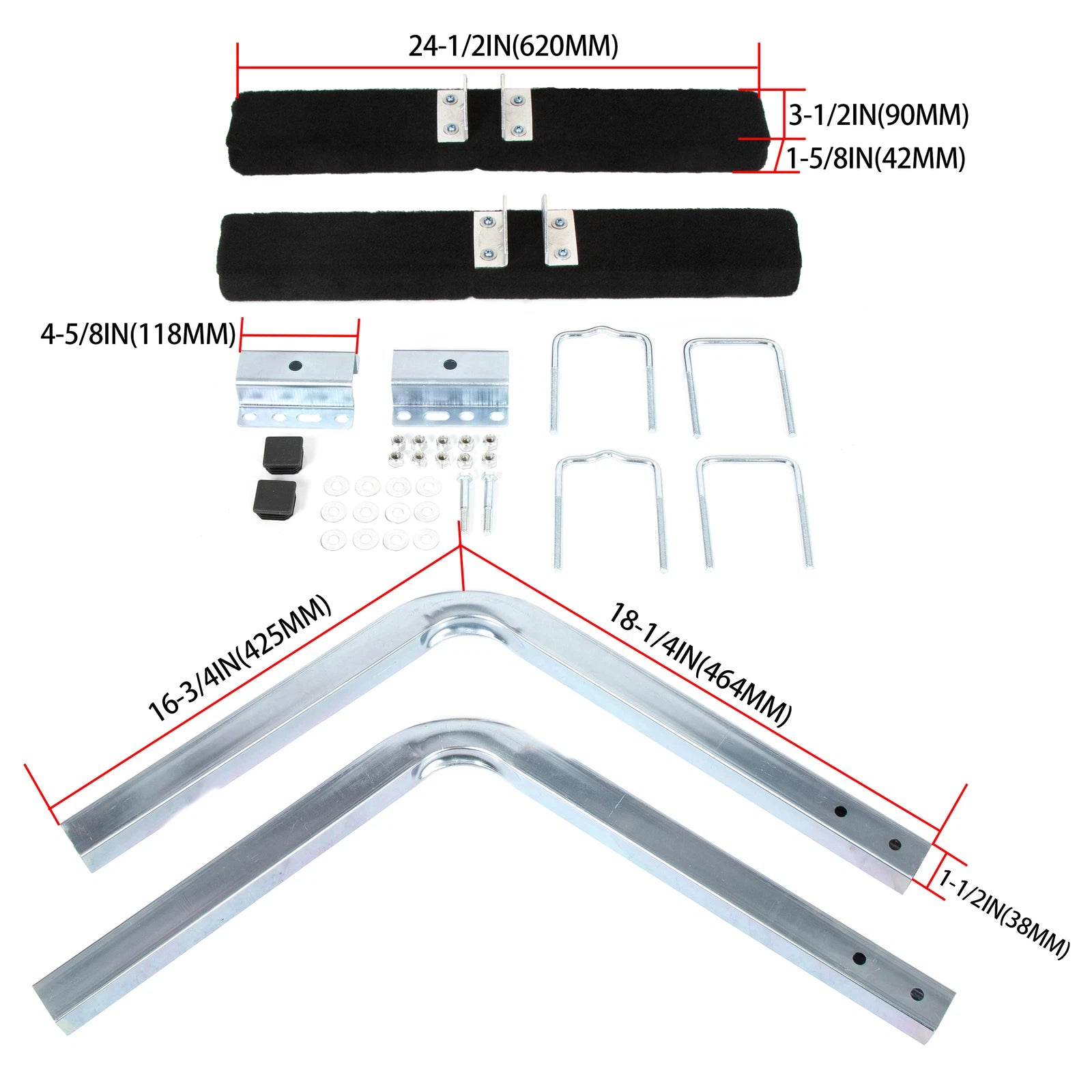 2' Side Guide Bunk Board for Boat Trailer (Fits Most Models)