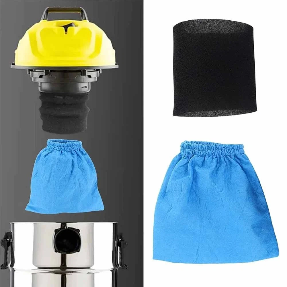 Set of 4 Textile Filter Bags for Karcher Vacuum Cleaner